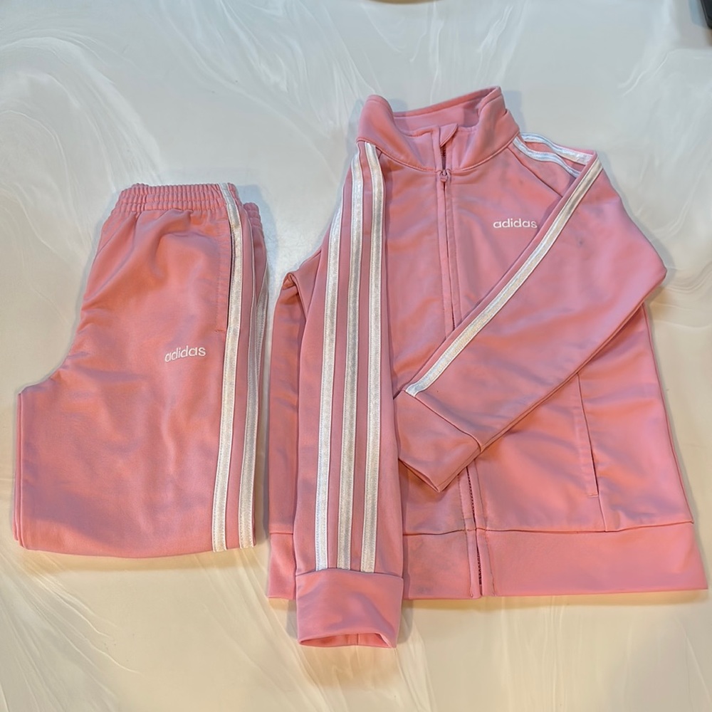 Adidas pink track suit - Size 5